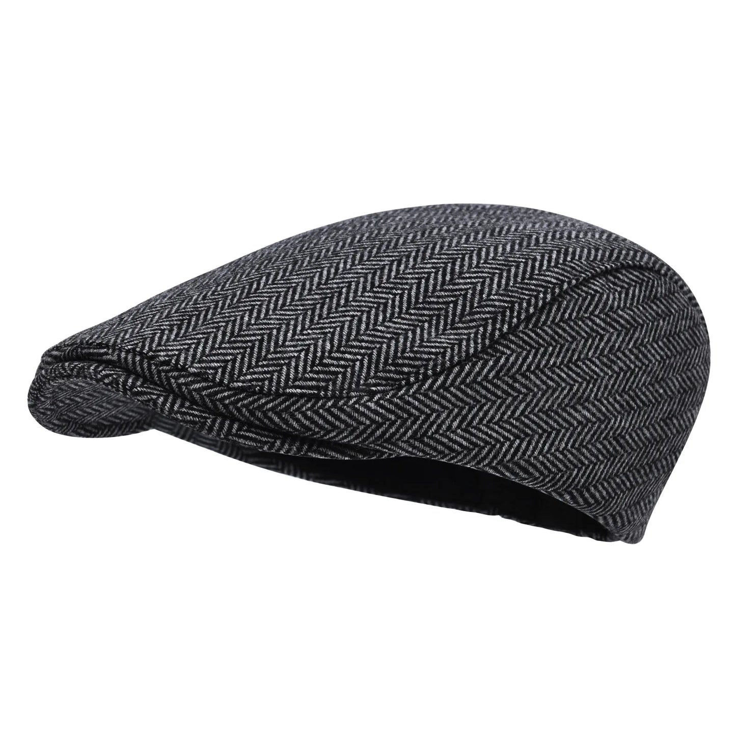 Men's Flat Cap Wool Tweed Driving Irish Gatsby Cabbie Golf Vintage Newsboy Hat