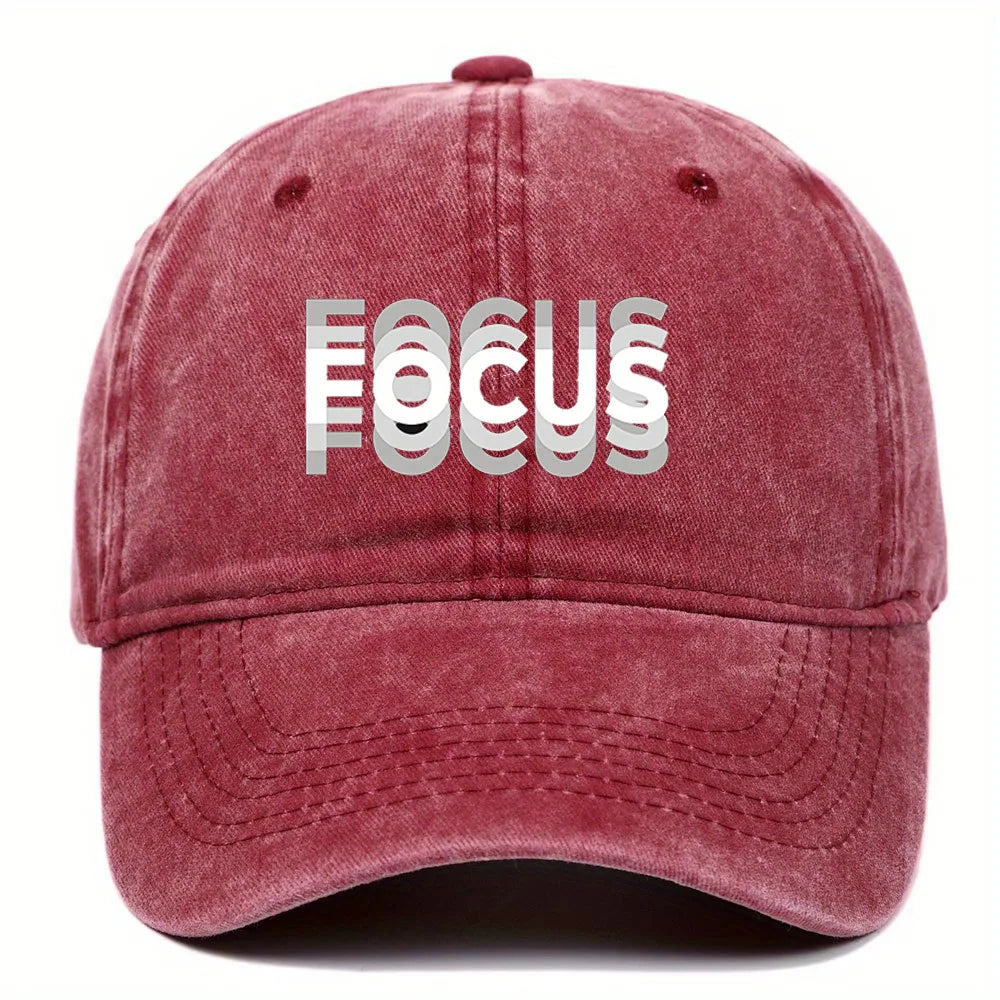 Washed Baseball Cap Print Adjustable Hat