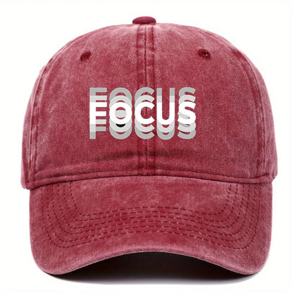 Washed Baseball Cap Print Adjustable Hat