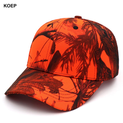 Outdoor Fishing Jungle Orange Camouflage Baseball Cap