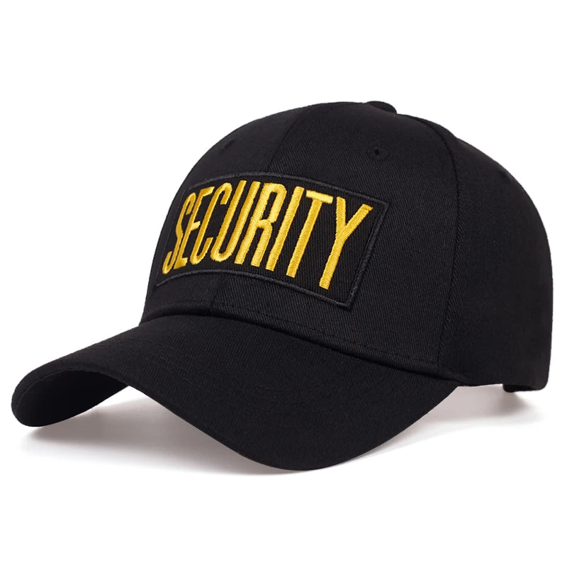 Unisex Seccurity Letter Embroidery Baseball Caps Spring And Autumn