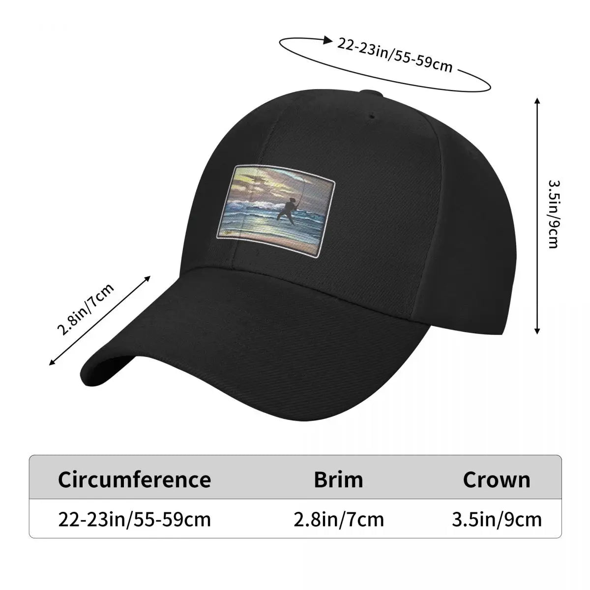 Love Surf Fishing Baseball Cap