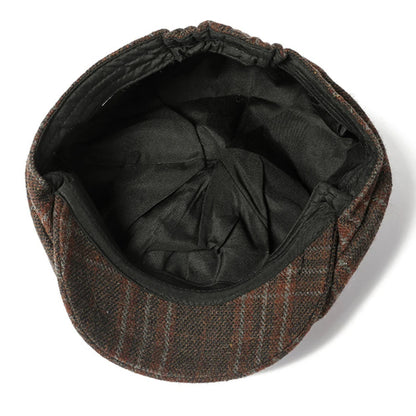 Men Women Retro Artist Painter Plaid Beret Hat