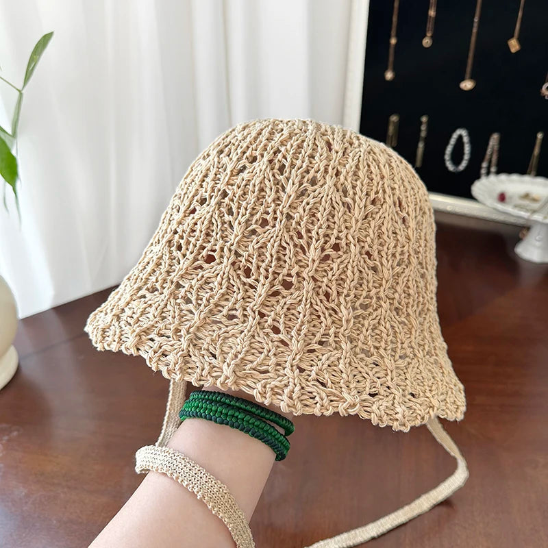 Hand Knitted Summer Sun Protection Hat Women's
