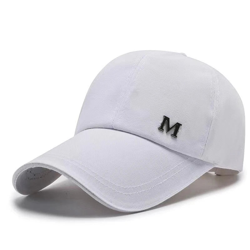 Men Women Baseball Cap Summer Cotton Hat Snapback Hip Hop Cap Adult Sport Sun Hat Casual Long Brim Sunscreen Golf Cap