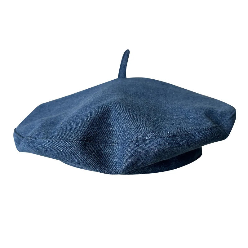 Spring Summer Yellow Linen Beret Korean Style Literary Painter Cap