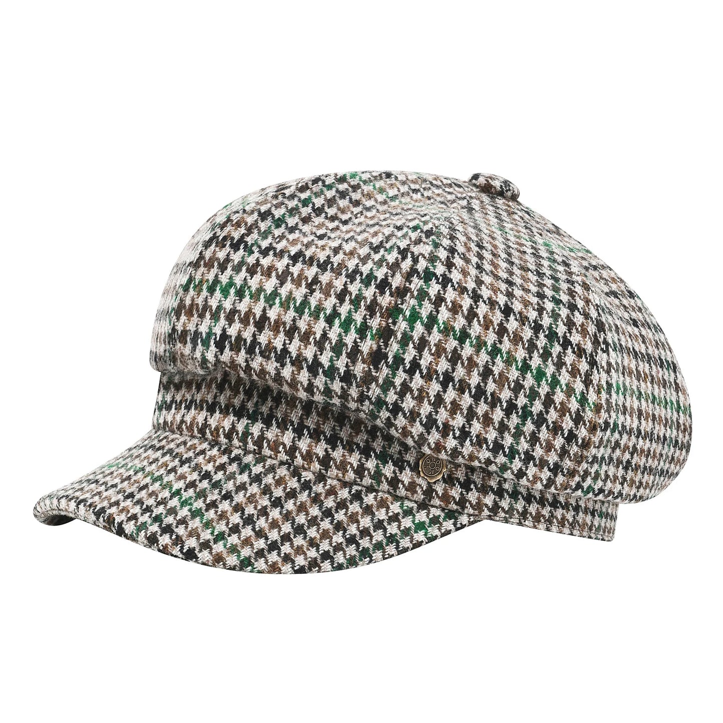 Women's 8 Panel Wool Tweed Newsboy Gatsby Ivy Cap Golf Cabbie Driving Hat