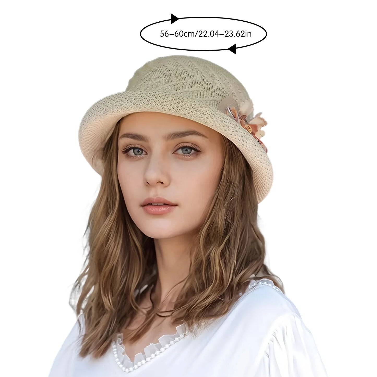 Women Summer Sun Hat Flower Bucket Hats