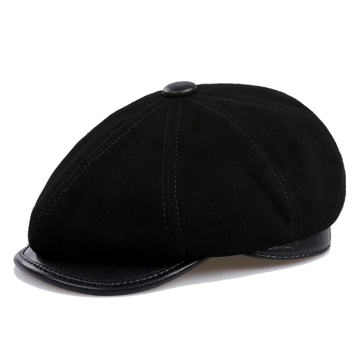 Genuine Leather Newsboy Caps For Men