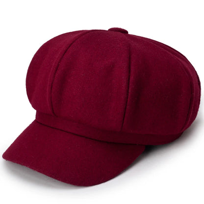 Woolen Solid Color Beret Fashion Outdoor Cotton Hat