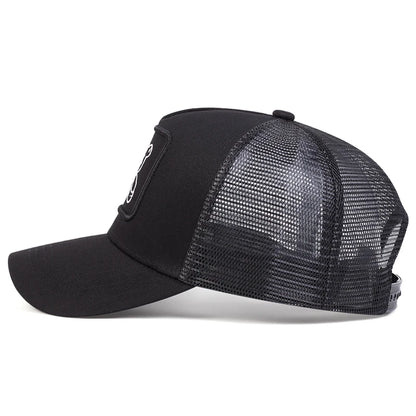Unisex XX Little Bear Embroidery Baseball Net Caps Spring and Summer