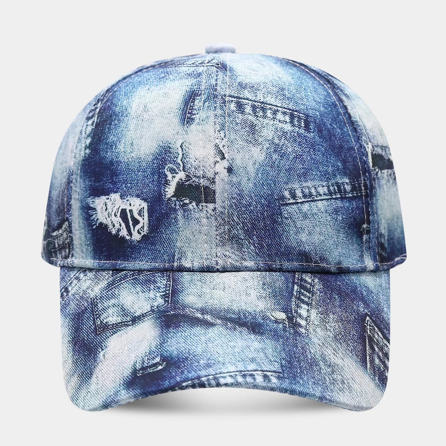 Four Seasons Sunscreen Solid Color Trend Retro Denim Baseball Hat