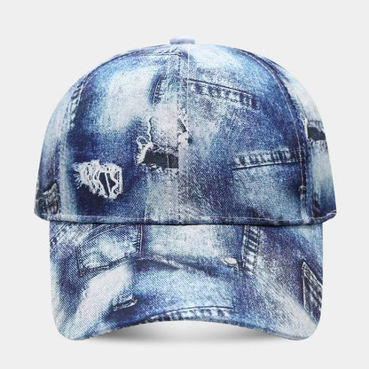 Four Seasons Sunscreen Solid Color Trend Retro Denim Baseball Hat