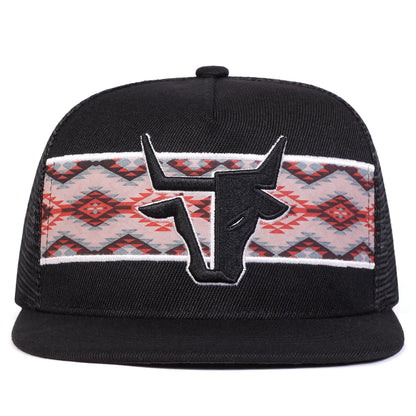 Unisex Personalized Bull Head Embroidery Hip-hop Net Hats Spring Summer