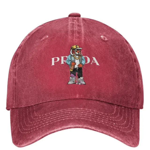Tiger Print Baseball Cap Fashion Logo Outdoor