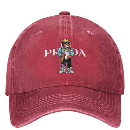 Tiger Print Baseball Cap Fashion Logo Outdoor
