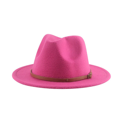Hats For Women Kids Child Small 52cm Solid Belt Kids Fedora Formal Dress Wedding