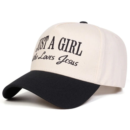 Unisex Just A Girl Who Loves Jesus Embroidery Baseball Caps Spring Autumn