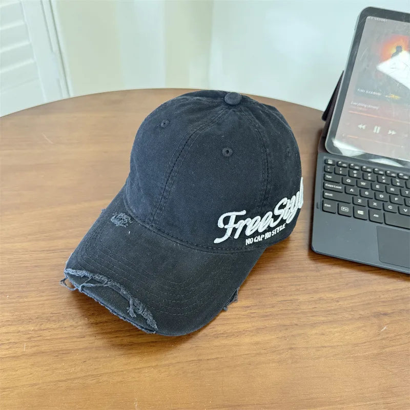 American Ripped Soft Top Denim Baseball Cap