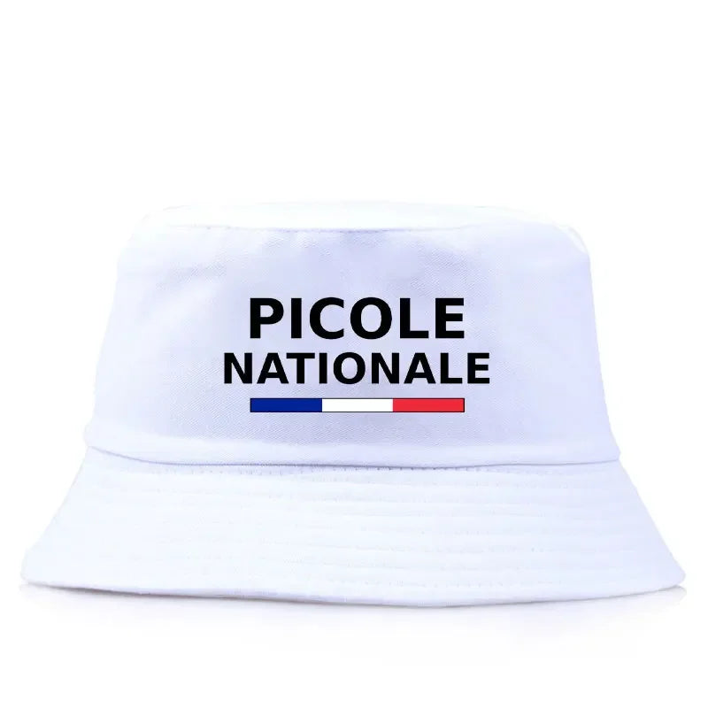 Summer Picole Nationale Reversible Bucket Hats Men Women Cotton Fisherman Cap
