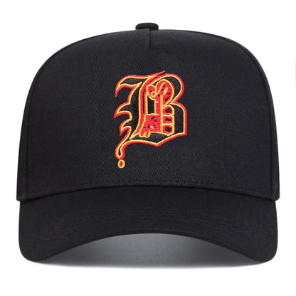Unisex Gothic Letter B Embroidery Side Bayon Mfgco Baseball Caps Spring and Autumn