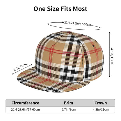 Unisex Check Stripe Retro Baseball Hats Outdoor