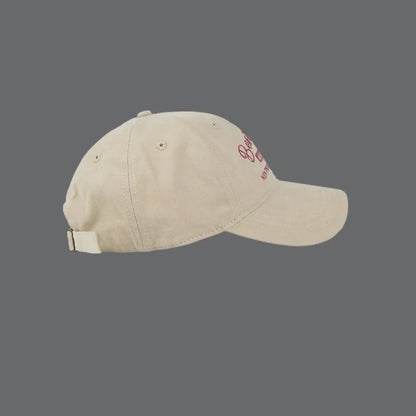 Fashion Letter Embroidery Baseball Cap Cotton Breathable Peaked Cap