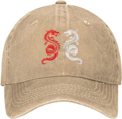 Yin Yang Dragon Baseball Cap