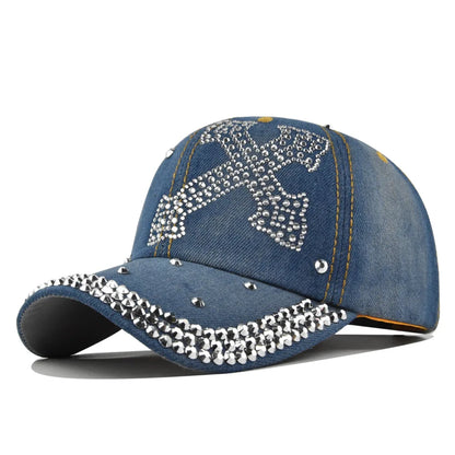 Couple Curved Eave Duckbill Cap Adjustable Denim Sunshade Hat