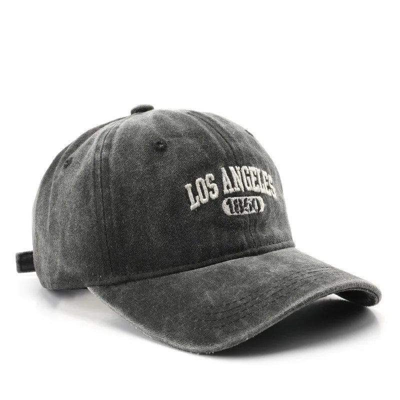 Personality Female Wash Do Old Letter Embroidery Los Angeles 1850 Cap Outdoor Male Sports Baseball Cap