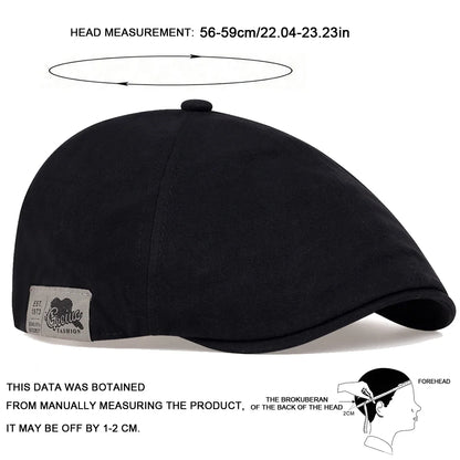 Men Side Letter Sticker Newsboy Caps British Painters Hats