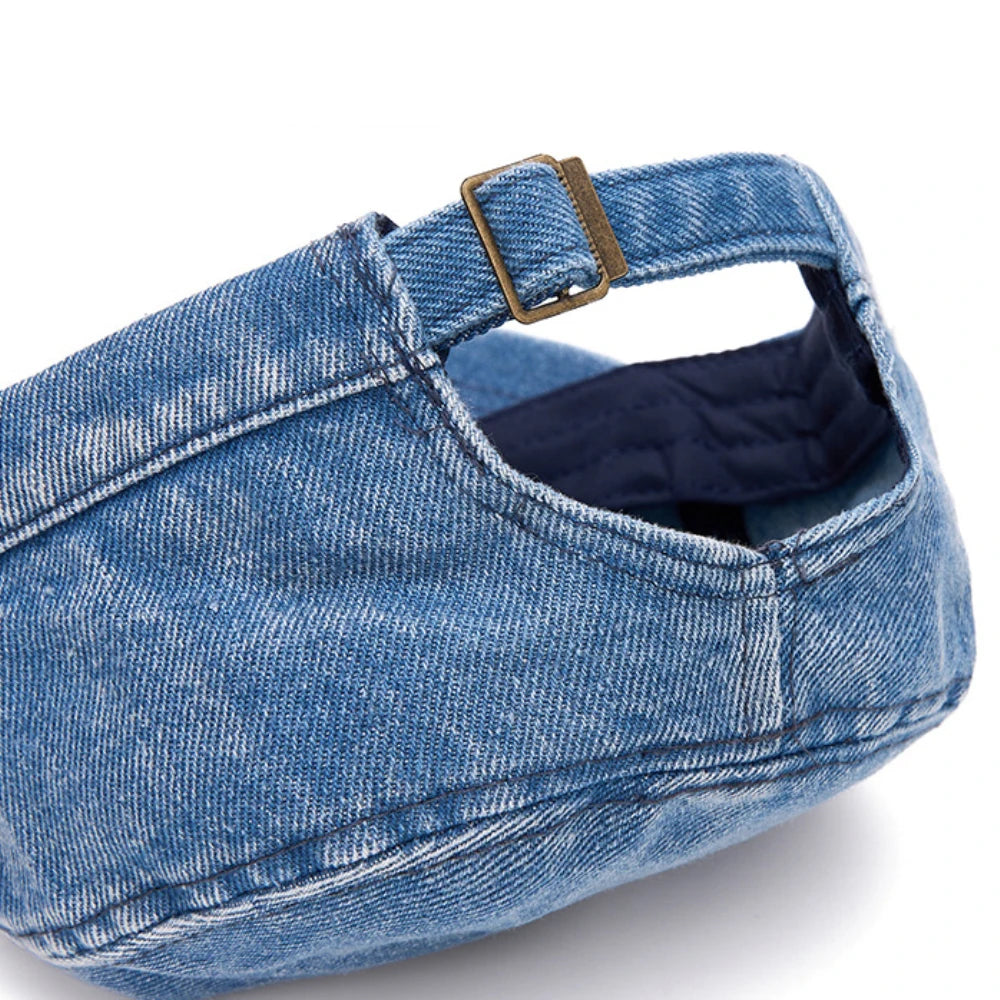 High Quality Baseball Cap 100% Cotton Denim Flat Top