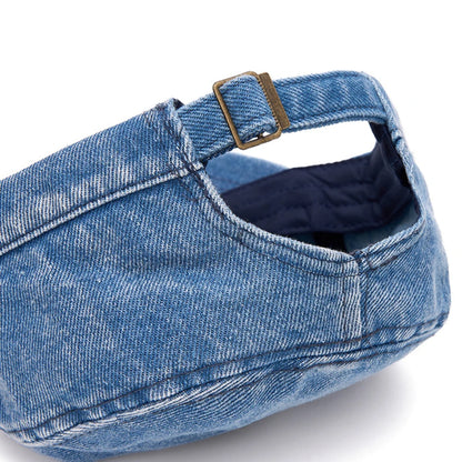 High Quality Baseball Cap 100% Cotton Denim Flat Top