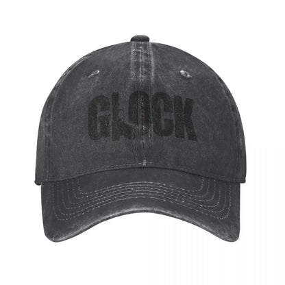 Glock Tactical Shooting Gun Baseball Caps Distressed Denim Snapback Cap