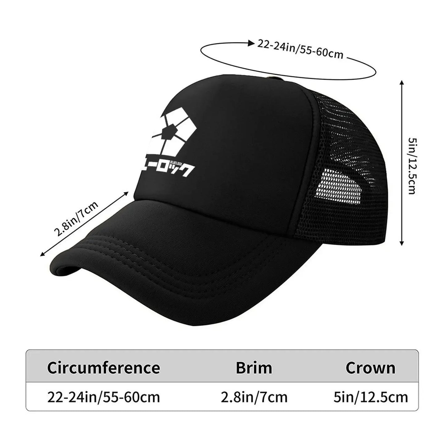 Blue Lock Anime White Logo Baseball Cap
