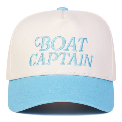 Unisex Boat Captain Letter Embroidery Baseball Caps Spring Autumn Outdoor Adjustable Casual Hats Sunscreen Hat Sports Cap