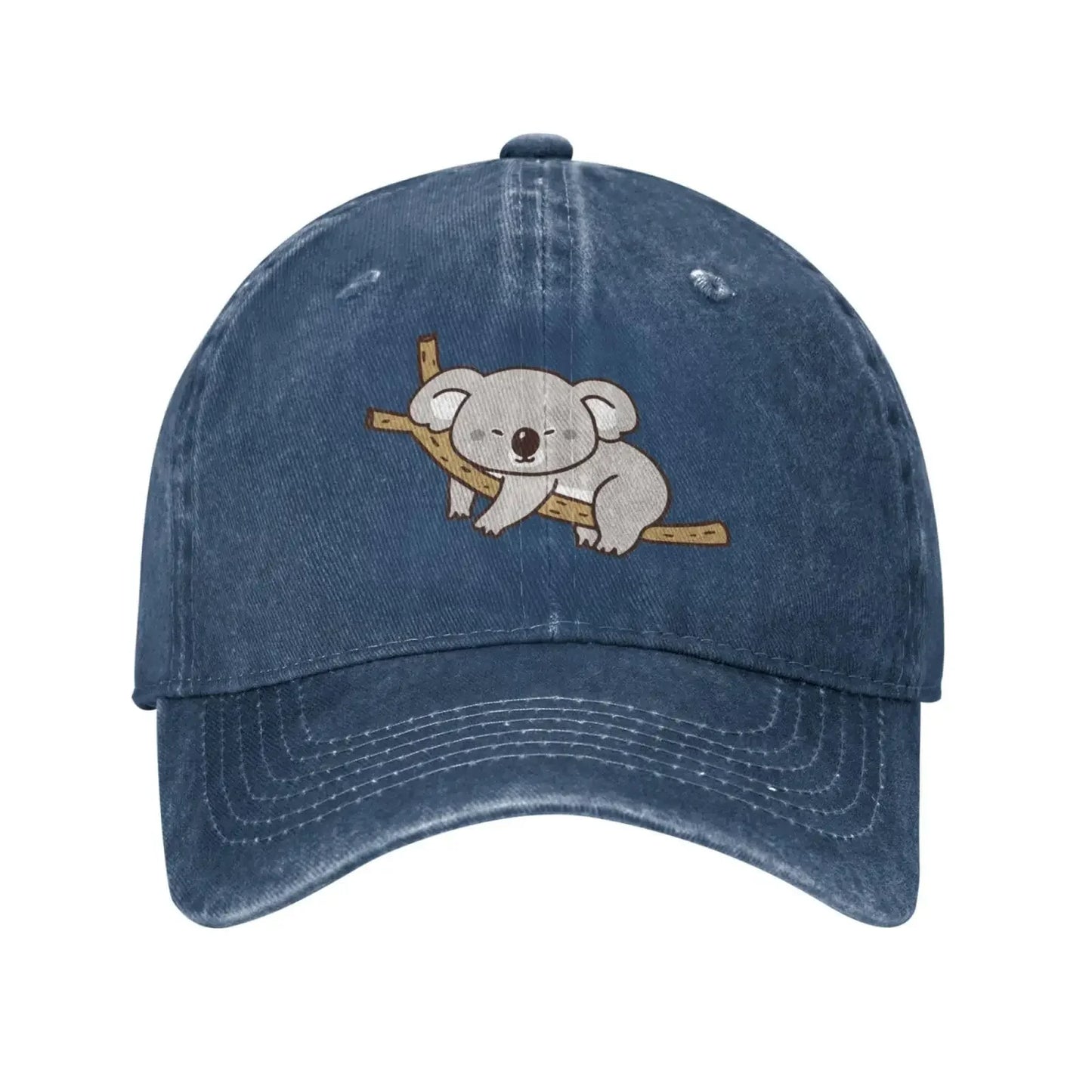 Cartoon Koala Vintage Adjustable Washed Denim Cotton Low Profile Dad Trucker Hat