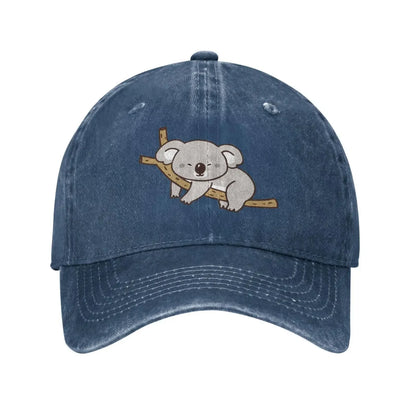 Cartoon Koala Vintage Adjustable Washed Denim Cotton Low Profile Dad Trucker Hat