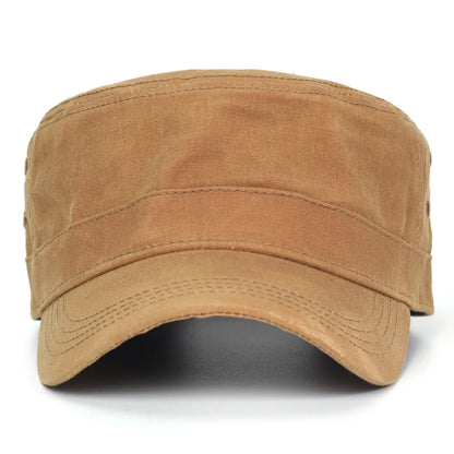 Waxed Canvas Cotton Military Caps Men Waterproof Cadet Army Cap Unique Design