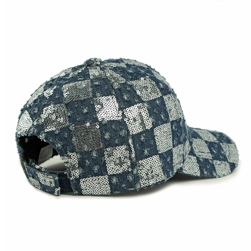 Sequined Ethnic Style Baseball Cap Women