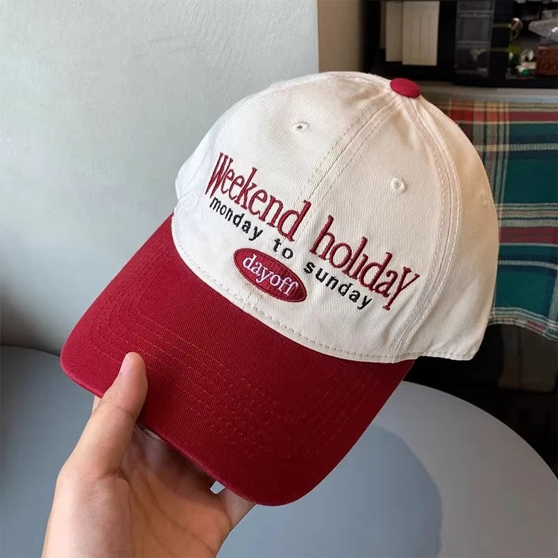 Contrasting Color Baseball Cap For Men Women