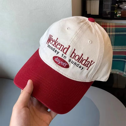 Contrasting Color Baseball Cap For Men Women