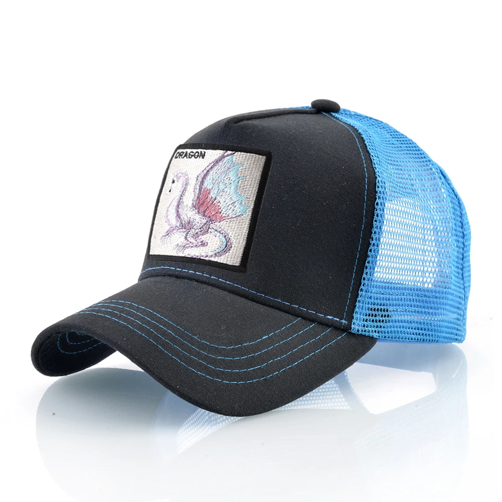 Embroidery Dragon Baseball Cap Men Outdoor