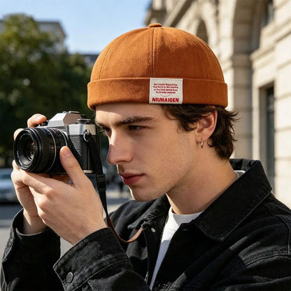 Fashion Hip Hop Beanie Street Hat Letter Embroidery Adjustable