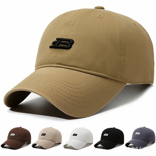 Unisex B Letter Embroidery Baseball Caps Spring and Autumn