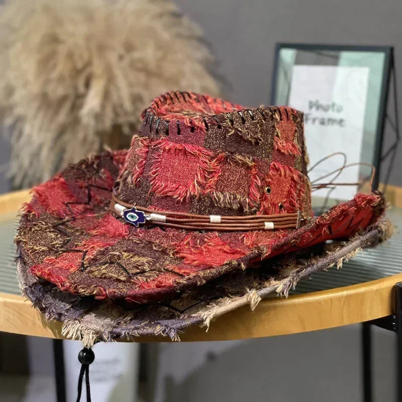Vintage Cowboy Hat UPF 50+ - Western Wide Brim Sun Hat