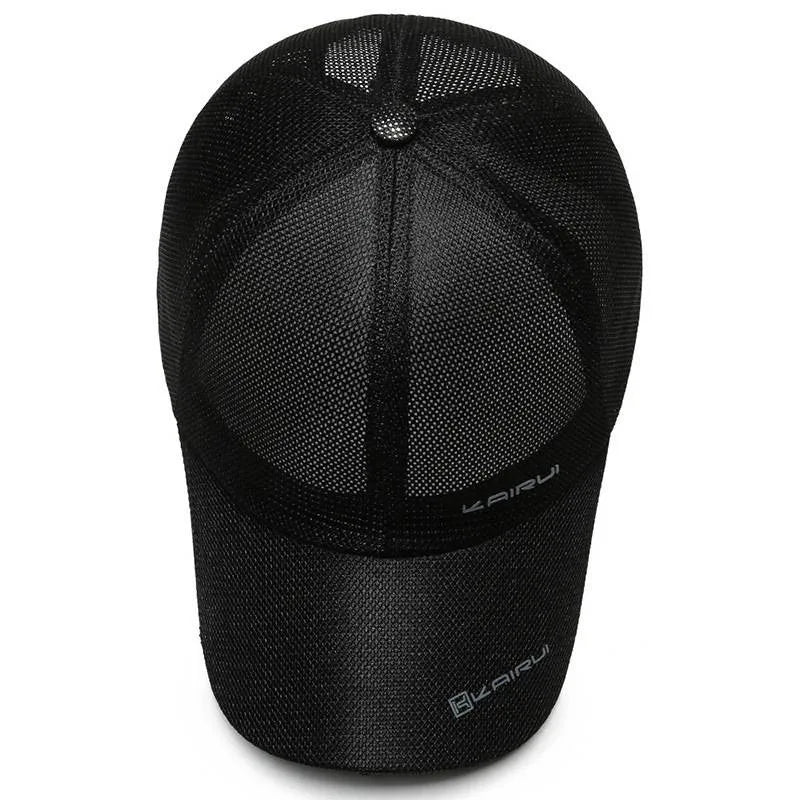KAIRUI Breathable Full Mesh Hat Men Trendy Baseball Hat Hip Hop Outdoor Leisure Sports Sunshade Hat