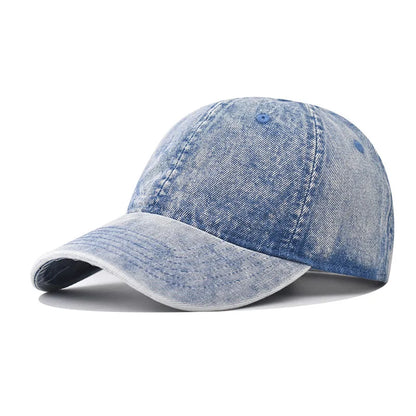 Denim Baseball Cap Men Women Vintage Cotton Jeans Blue Sun Hats