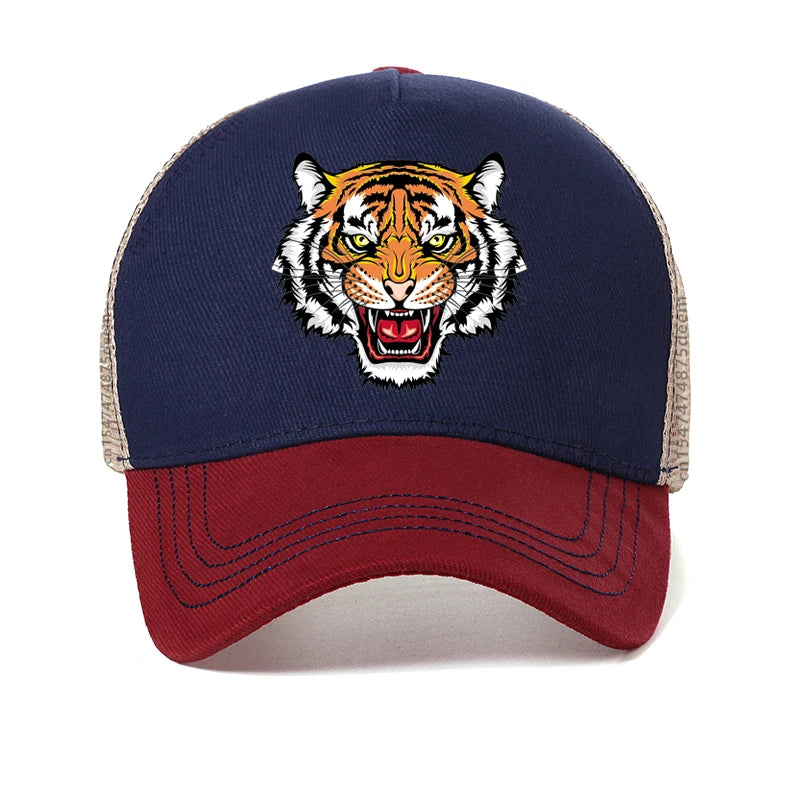 Tiger printing Baseball Cap Men Women