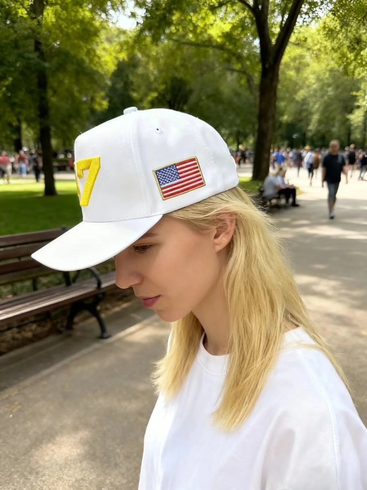 Charlie Kirk Hat Gold Embroidery USA 47 Baseball Cap for Men Women